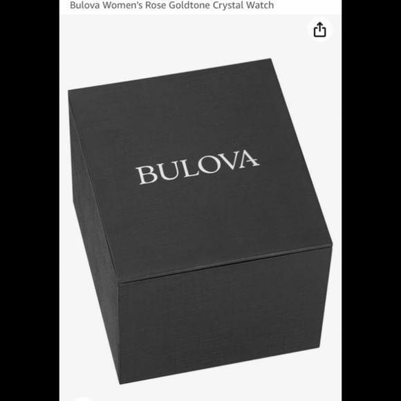 Bulova Rose Gold Tone w Crystal Watch - Picture 9 of 11